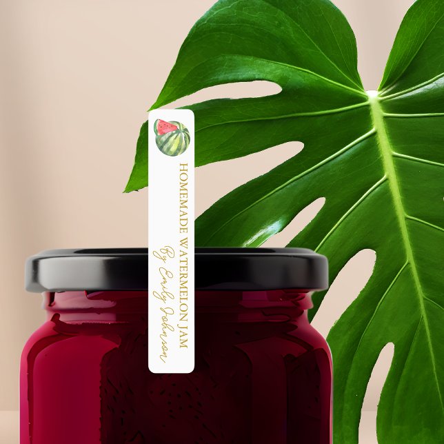 Homemade Watermelon Jam Thin Label Etiketten (Von Creator hochgeladen)