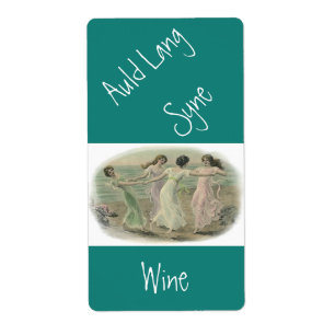 Homemade Wine Antique auld lang Synonym Label Freu