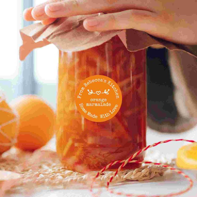 Homemade with Love Orange Marmalade Canning Runder Aufkleber (Von Creator hochgeladen)