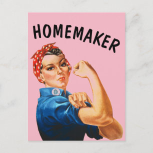 HOMEMAKER RETRO ROSIE DIE RIVETER POSTCARDS POSTKARTE
