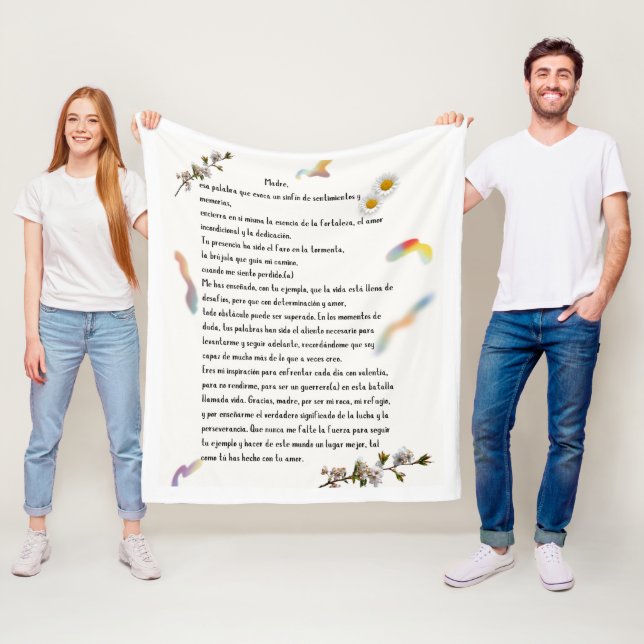 "Homenaje a Mamá" Fleecedecke (Beispiel)