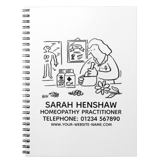 Homeopathic Homeopathy Practitioner Notebook Notizblock (Vorderseite)