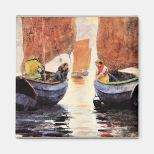 Homer - Afterglow, Fine Art Aquarell, Magnet