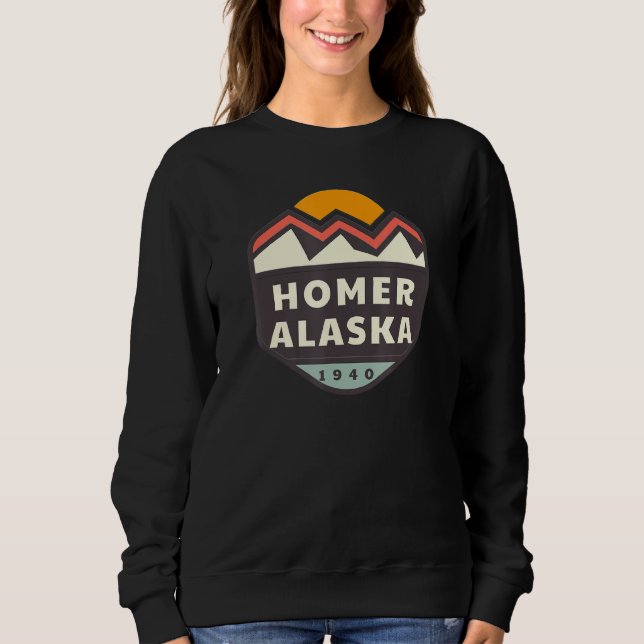 Homer Alaska Mountains Sunset 1 Sweatshirt (Vorderseite)