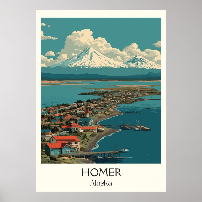 Homer Alaska Spit Kachemak Bay Poster (Vorne)