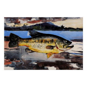 Homer - Bass, Fisch, feine Kunst, Poster
