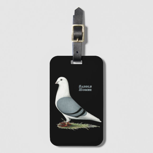 Homer Blue Saddle Gepäckanhänger (Vorderseite Vertikal)