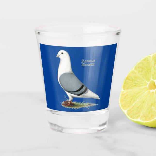 Homer Blue Saddle Schnapsglas (Vorderseite)
