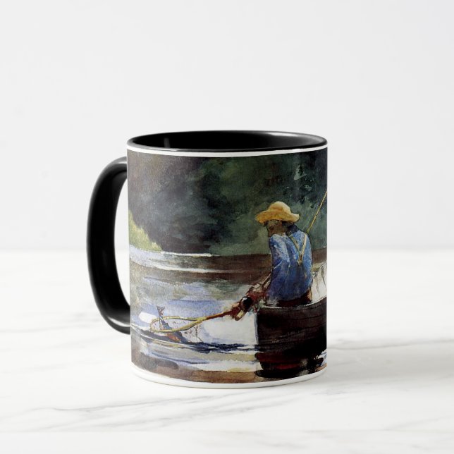 Homer - Boy Fishing, Fine Art, Tasse (Vorderseite Links)