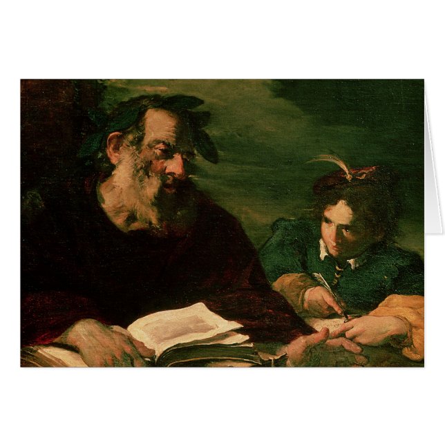 Homer, der sein Gedicht vorschreibt (Vorderseite (Horizontal))