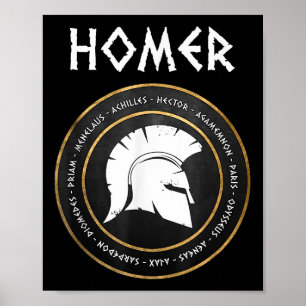 Homer die Iliaden und Odyssey Helden des Trojaners Poster