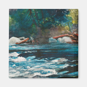 Homer - Die Rapiden, Hudson River, Adirondacks Magnet