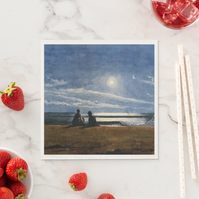 Homer - Mondlicht, Kunstmalerei, Serviette (Beispiel)