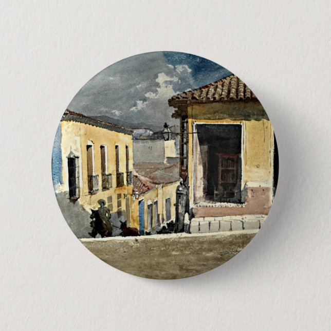 Homer: Santiago de Cuba Street Scene Button (Vorderseite)