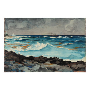 Homer - Shore and Surf, Nassau Poster