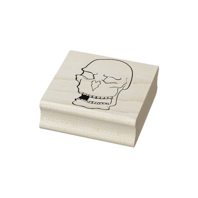 Homer Simpson Skull Illustration Art Briefmarke Gummistempel (Stempel)