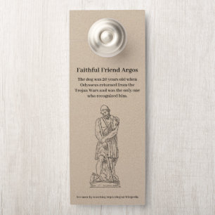 Homer's griechischer Odyssey Argos der Hund Türanhänger