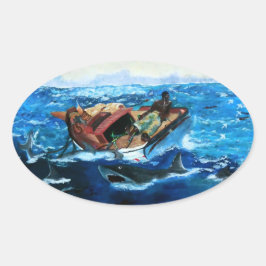 Homer's Gulfstream überarbeitet Ovaler Aufkleber