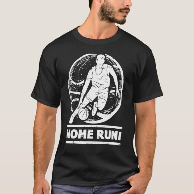 HomeRun Basketball Baseball Mash Up Hilarious Non  T-Shirt (Vorderseite)