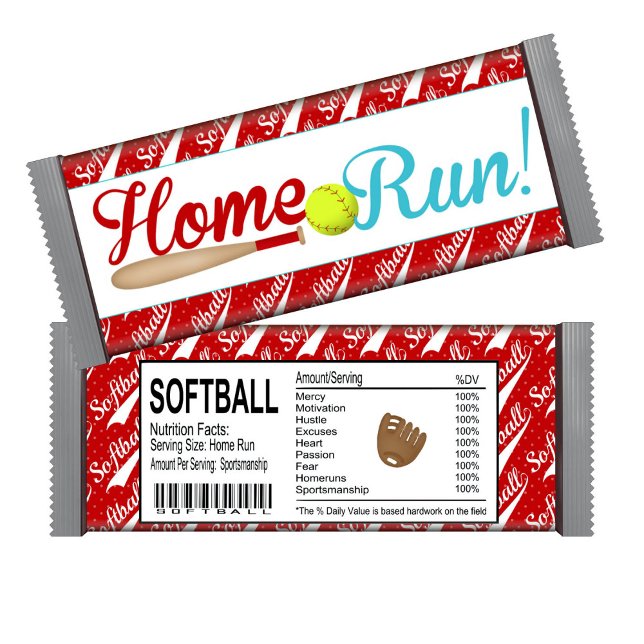 Homerun Softball Birthday Candy Bar Wrapper Favori Notizblock (Von Creator hochgeladen)