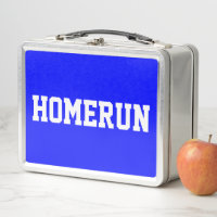HOMERUN Sportlich Helles Königblau Baseball-Text