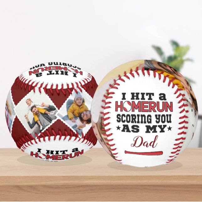 Homerun Vater Custom Foto von Son oder Tochter Baseball (Von Creator hochgeladen)