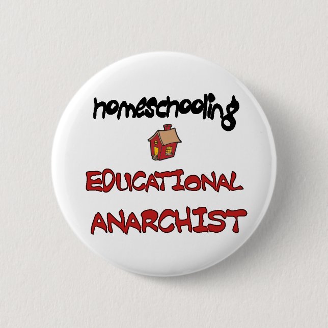 homeschool Anarchistenknopf Button (Vorderseite)