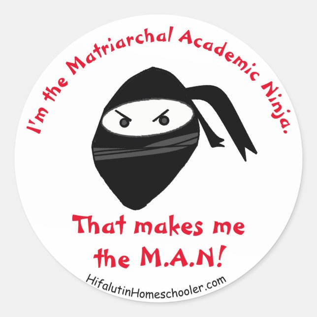 Homeschool-Aufkleber Runder Aufkleber (Vorderseite)