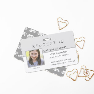 Homeschool-Ausweis Modern Grau Ausweis