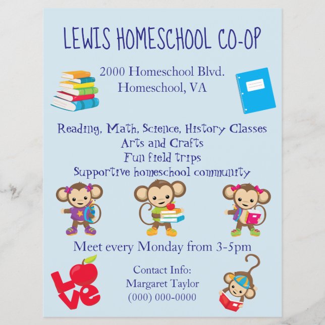 Homeschool-Co-op Flyer (Vorne)