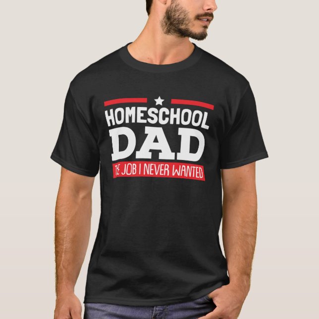 Homeschool Dad Funny 100 Days of School Kids Boys  T-Shirt (Vorderseite)
