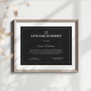 Homeschool Diploma Modernes Schwarzes