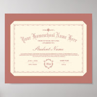 Homeschool Diploma Traditionelles Soft Red