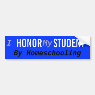 Homeschool Ehrenstudent Autoaufkleber