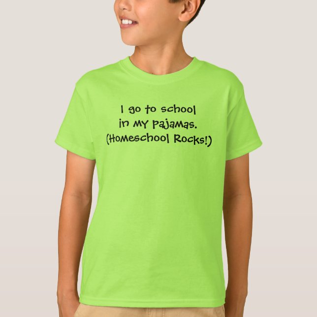 Homeschool in den Pyjamas T-Shirt (Vorderseite)