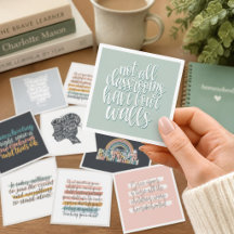Homeschool Inspirierend Zitate Blocks Aufkleber-Bl