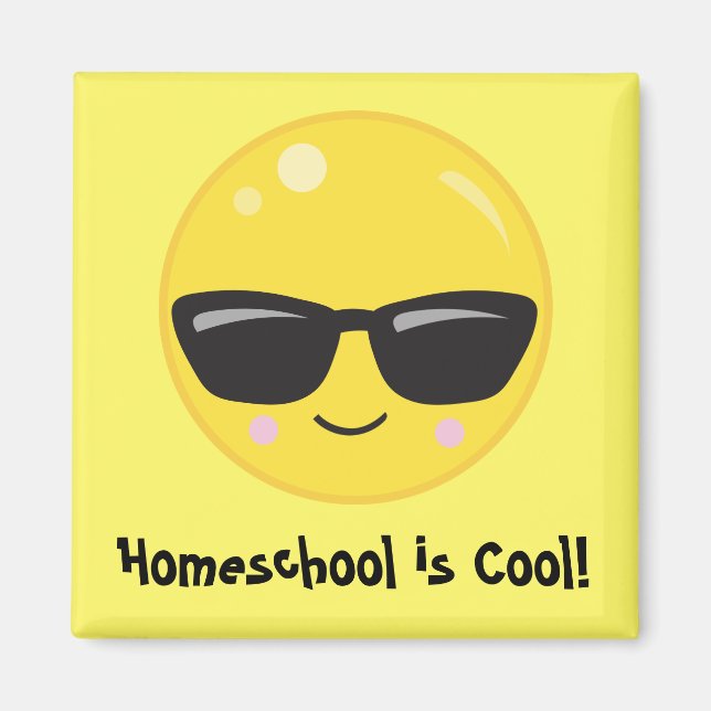 Homeschool ist ein cooles Lächeln Emoji Magnet (Vorne)