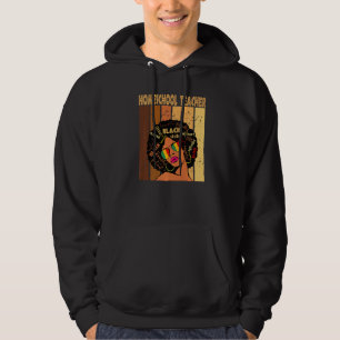 Homeschool Lehrer Afro American Black Hoodie