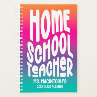 Homeschool Lehrer Colorful Ombre Planer