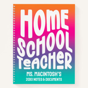 Homeschool Lehrer Farbiger Ombre Notizbuch