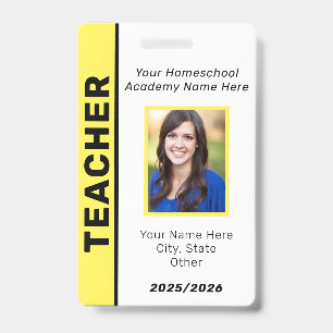 Homeschool-Lehrer-ID-Ausweis Ausweis