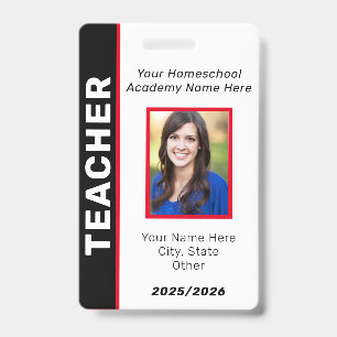Homeschool-Lehrer-ID-Ausweis Ausweis