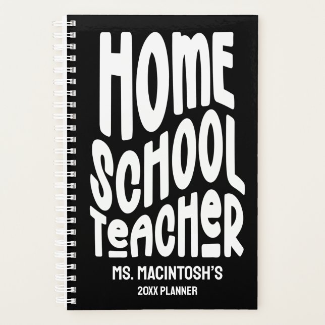 Homeschool Lehrer Minimalist Text Planer (Vorderseite)
