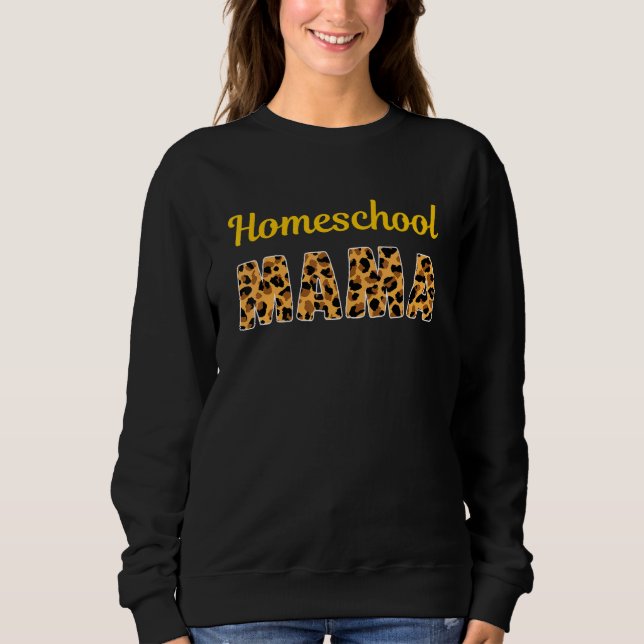 Homeschool Leopard Mama zur Zuhause-Studie Fernlea Sweatshirt (Vorderseite)