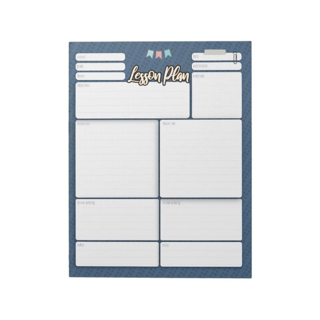 HOMESCHOOL-LESSPLAN 2 Notizblock (Rotiert)