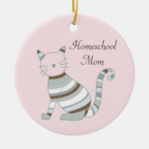 Homeschool Mama Cat Thema Keramikornament