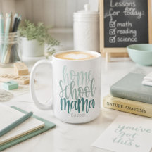 Homeschool Mama Est Personalisiert Date Blue Tones
