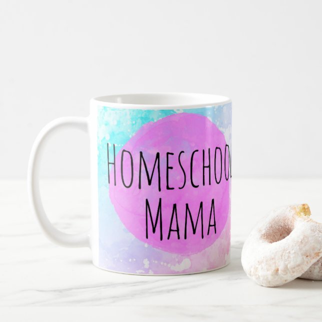 Homeschool Mama Funny Mama Kaffee Kaffeetasse (Mit Donut)