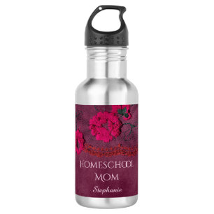 Homeschool Mama Lila Edelstahlflasche