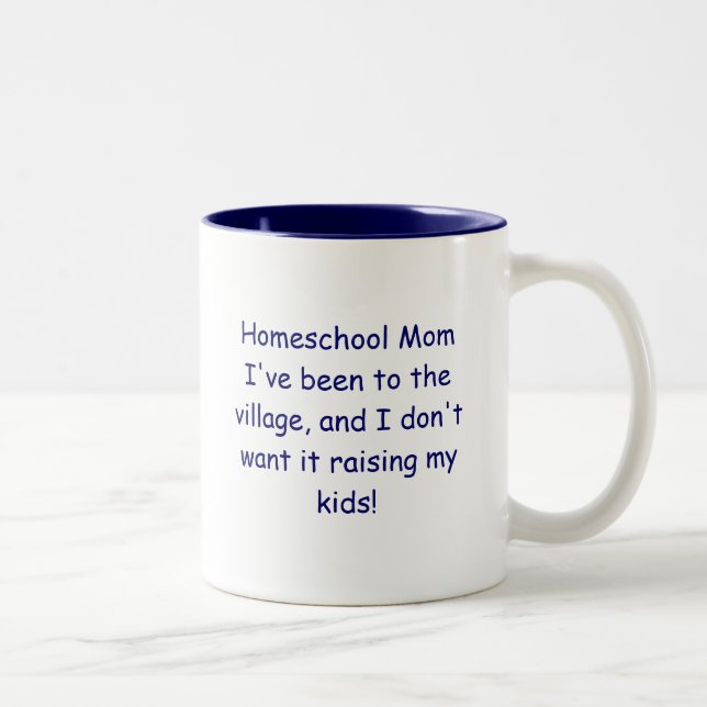 Homeschool Mama Zweifarbige Tasse (Rechts)